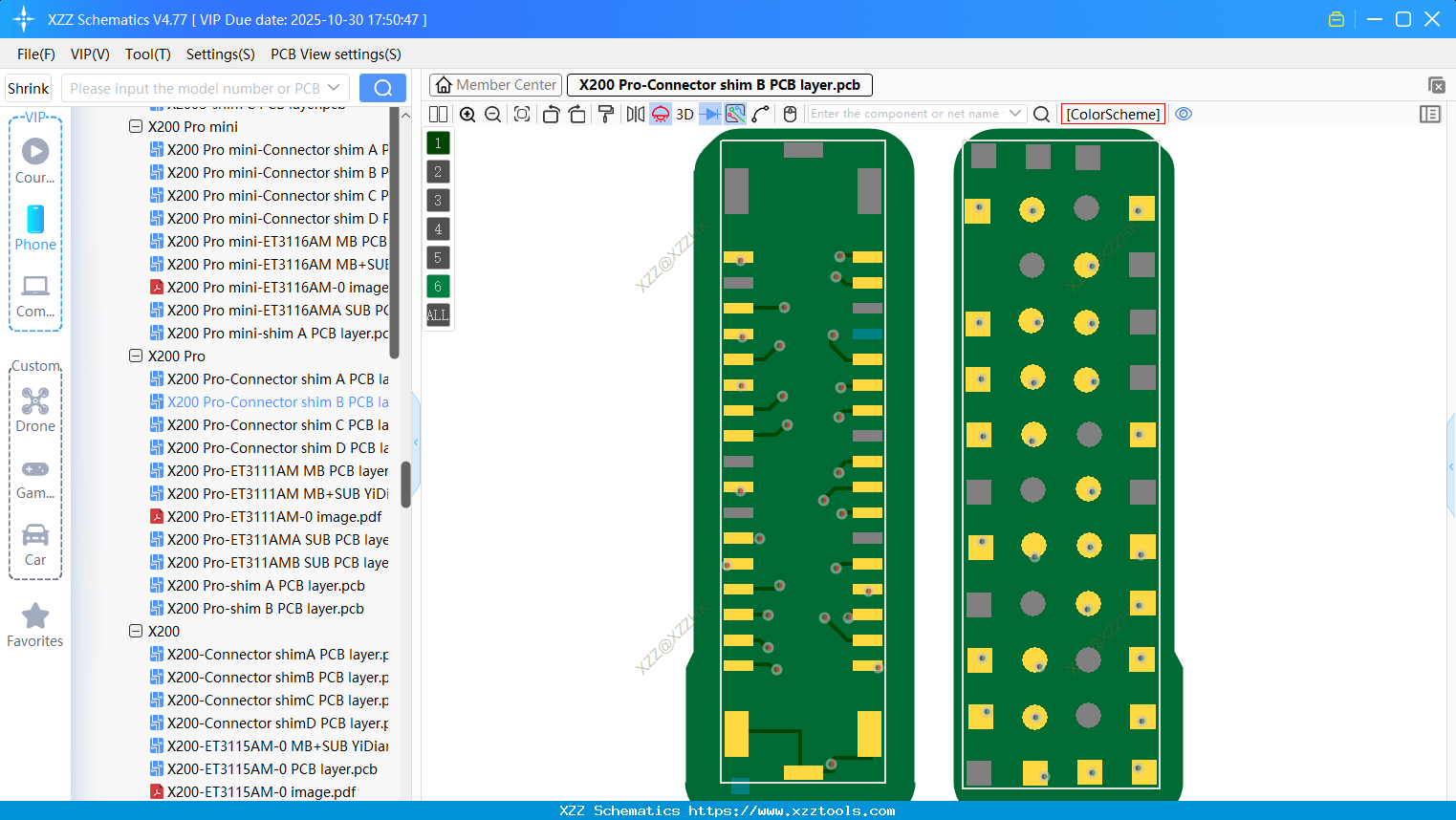 VIVO X200 Pro-Connector Shim B PCB Layer
